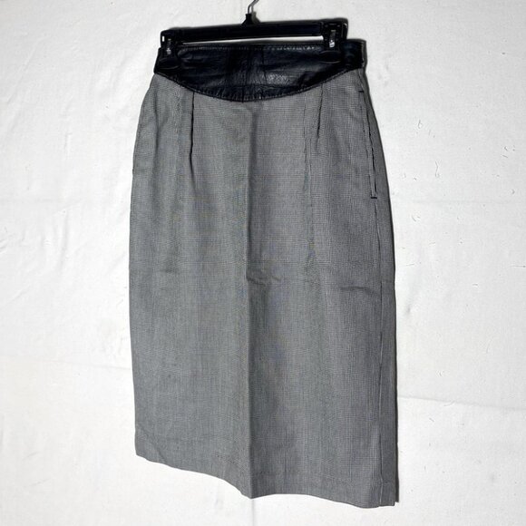 5/$25 Vintage Bianca Houndstooth Pencil Skirt XS - Picture 1 of 13